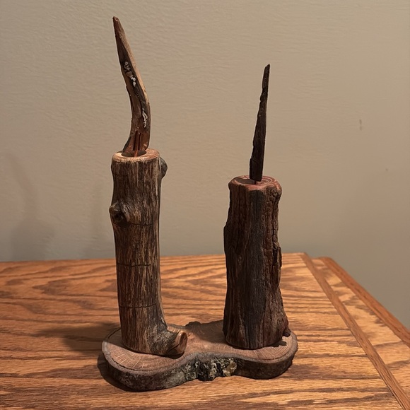 Wooden carved candles - Picture 2 of 5